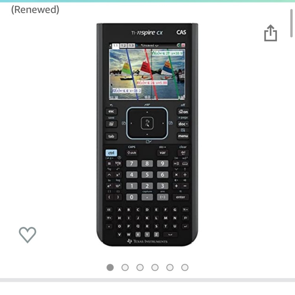 Texas Instruments Nspire CX CAS Graphing Calculator (With Charger)